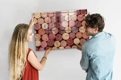 Magnetic wall board for wine corks