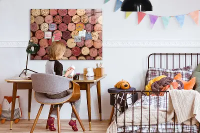 Magnetic wall board for wine corks