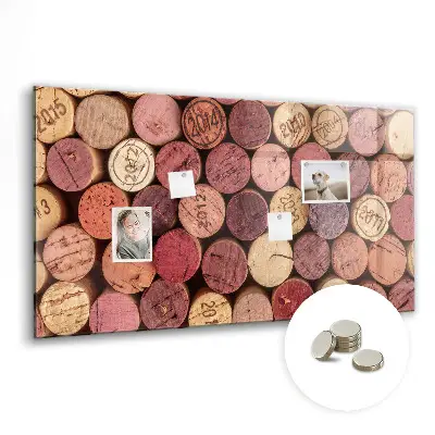 Magnetic wall board for wine corks