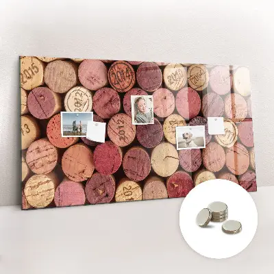 Magnetic wall board for wine corks