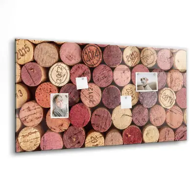Magnetic wall board for wine corks