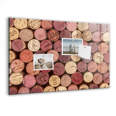 Magnetic wall board for wine corks