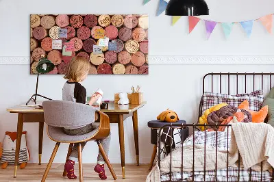 Magnetic wall board for wine corks