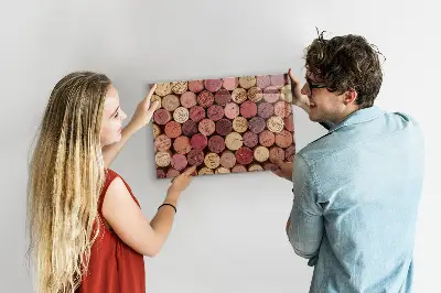 Magnetic wall board for wine corks