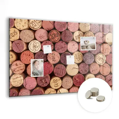 Magnetic wall board for wine corks