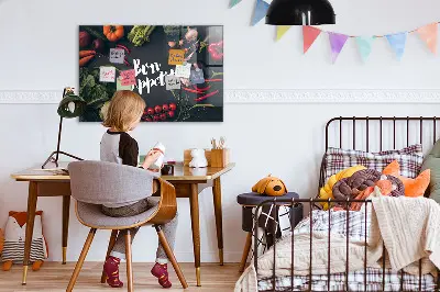Magnetic wall board Bon appetit inscription