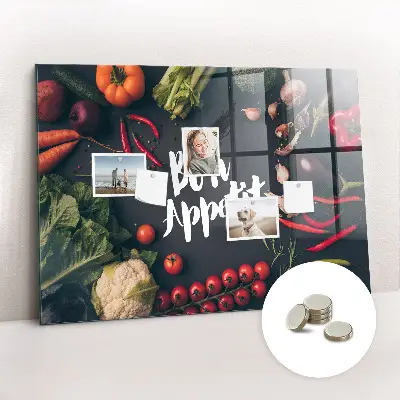 Magnetic wall board Bon appetit inscription