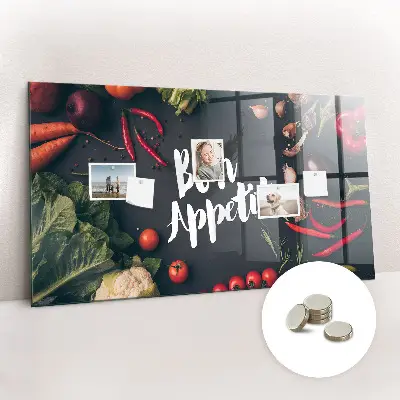 Magnetic wall board Bon appetit inscription