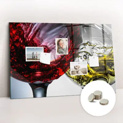 Wine Glass Design Magnetic Board