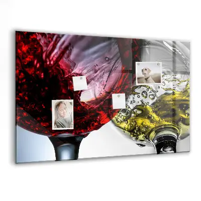Wine Glass Design Magnetic Board