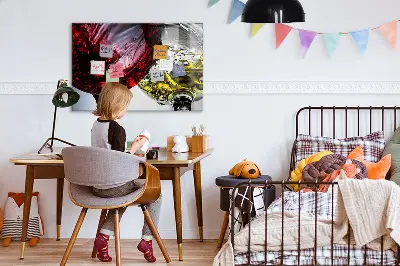 Wine Glass Design Magnetic Board