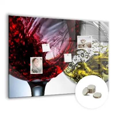 Wine Glass Design Magnetic Board