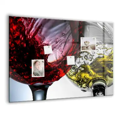 Wine Glass Design Magnetic Board