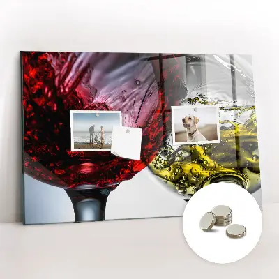 Wine Glass Design Magnetic Board