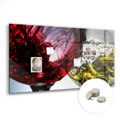 Wine Glass Design Magnetic Board