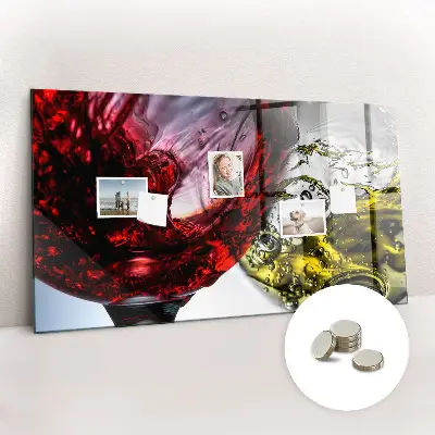 Wine Glass Design Magnetic Board