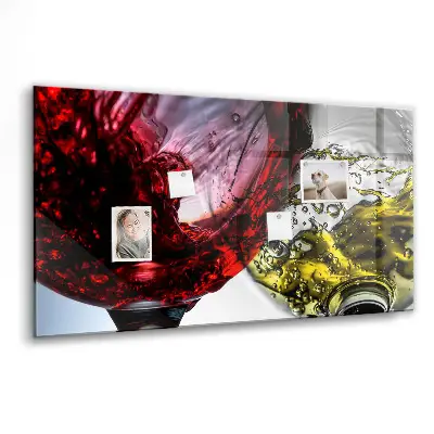 Wine Glass Design Magnetic Board