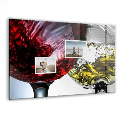 Wine Glass Design Magnetic Board