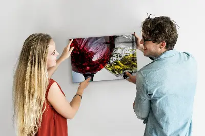 Wine Glass Design Magnetic Board