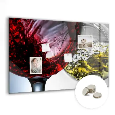 Wine Glass Design Magnetic Board