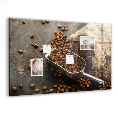 Magnet board with fresh coffee bag design