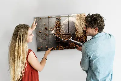 Magnet board with fresh coffee bag design
