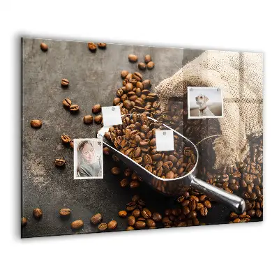 Magnet board with fresh coffee bag design