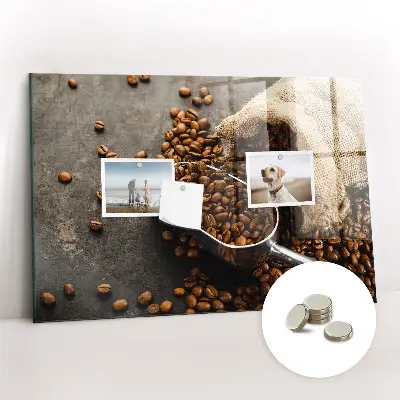 Magnet board with fresh coffee bag design
