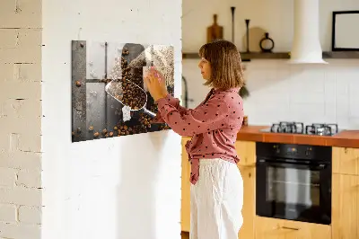 Magnet board with fresh coffee bag design