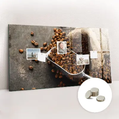 Magnet board with fresh coffee bag design