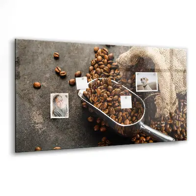 Magnet board with fresh coffee bag design
