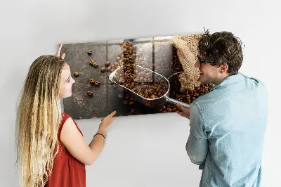 Magnet board with fresh coffee bag design