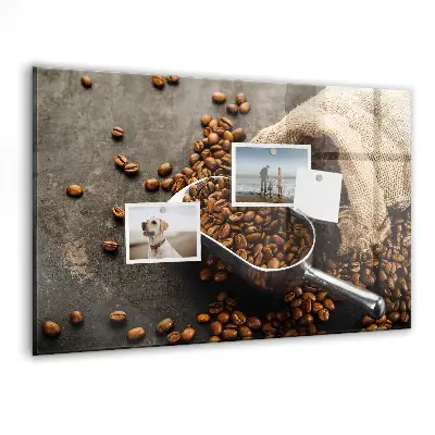 Magnet board with fresh coffee bag design