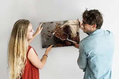 Magnet board with fresh coffee bag design