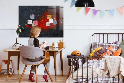 Red Magnetic Wall Board for Spices
