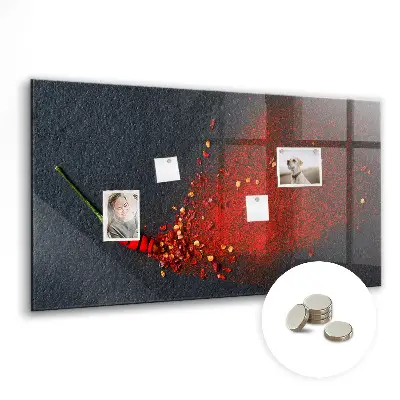 Red Magnetic Wall Board for Spices