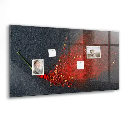 Red Magnetic Wall Board for Spices