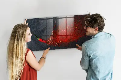 Red Magnetic Wall Board for Spices