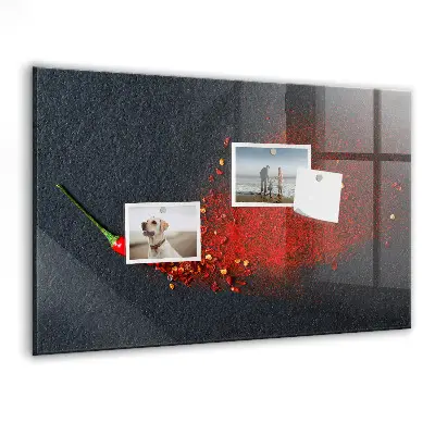 Red Magnetic Wall Board for Spices