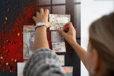Red Magnetic Wall Board for Spices