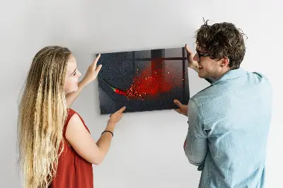 Red Magnetic Wall Board for Spices