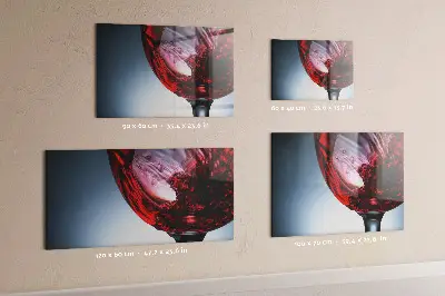 Magnetic Glass Dry Erase Board with Wine Glass Design