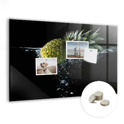 Magnetic glass dry erase board Pineapple