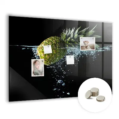 Magnetic glass dry erase board Pineapple