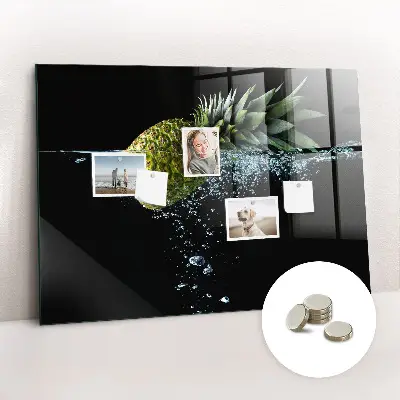 Magnetic glass dry erase board Pineapple