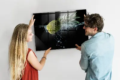 Magnetic glass dry erase board Pineapple