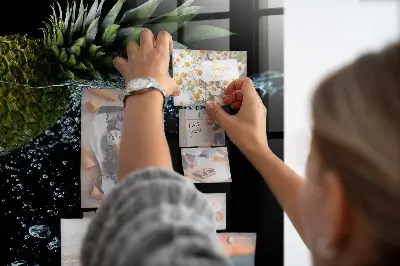 Magnetic glass dry erase board Pineapple