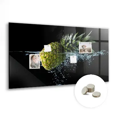 Magnetic glass dry erase board Pineapple