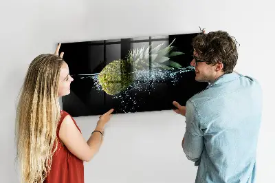 Magnetic glass dry erase board Pineapple
