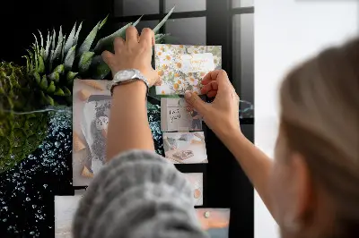 Magnetic glass dry erase board Pineapple